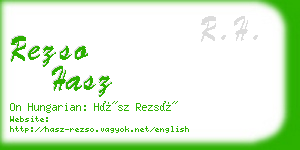 rezso hasz business card